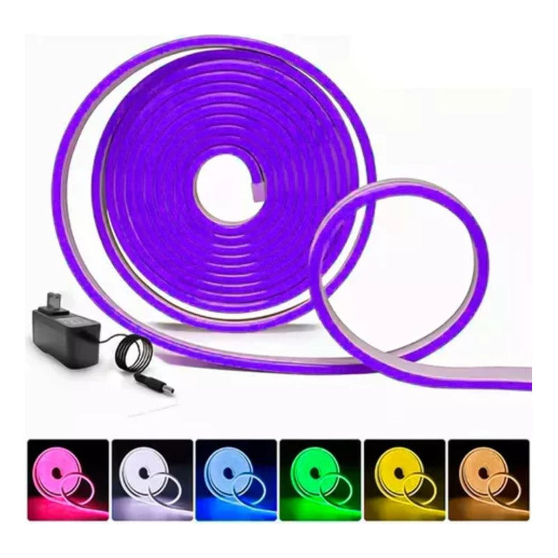 Cinta Led Tira Neon Flex De 5 Metros Luz 12v