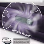 Colchon Cama Inflable Electrico Camping Glamping 2 plazas 45cm