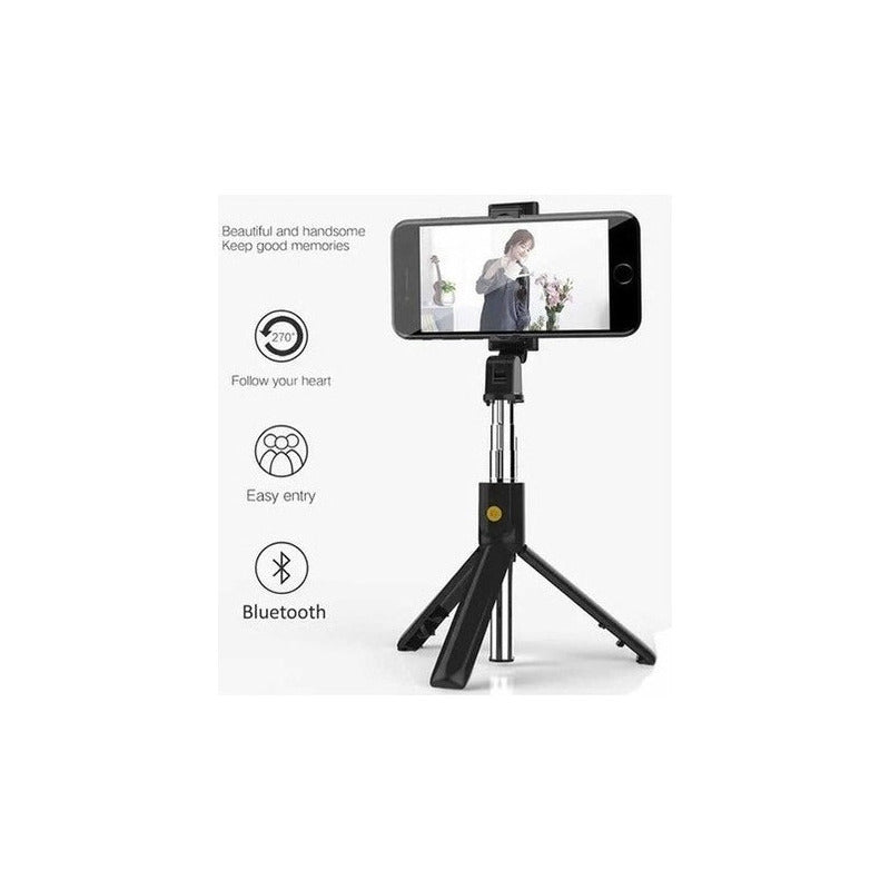Baston Selfies Bluetooth 2 En 1 Tripode K07 Soporte Plegable