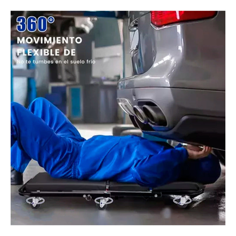 Camilla De Mecanico 6 Ruedas Plegable 150 Kg 2 En1