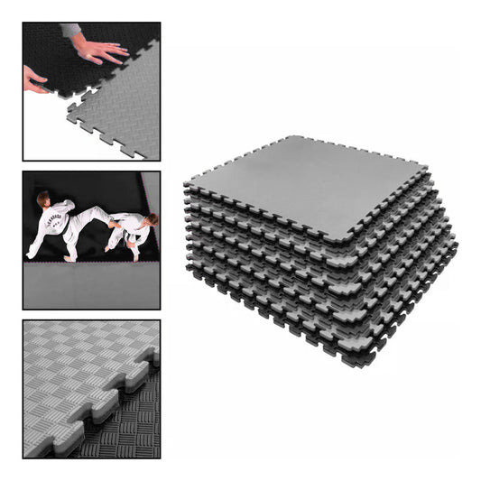 Pack 10 Plancha Tatami 100cm X 100cm X 2.5cm Gris Y Negro