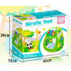 Carpa Infantil Piscina 100 Pelota Mundo Animal Juego Niños
