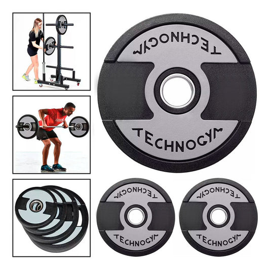 Set 2 Discos Olímpicos 2.5kg C/u Profesional Pesas Engomado
