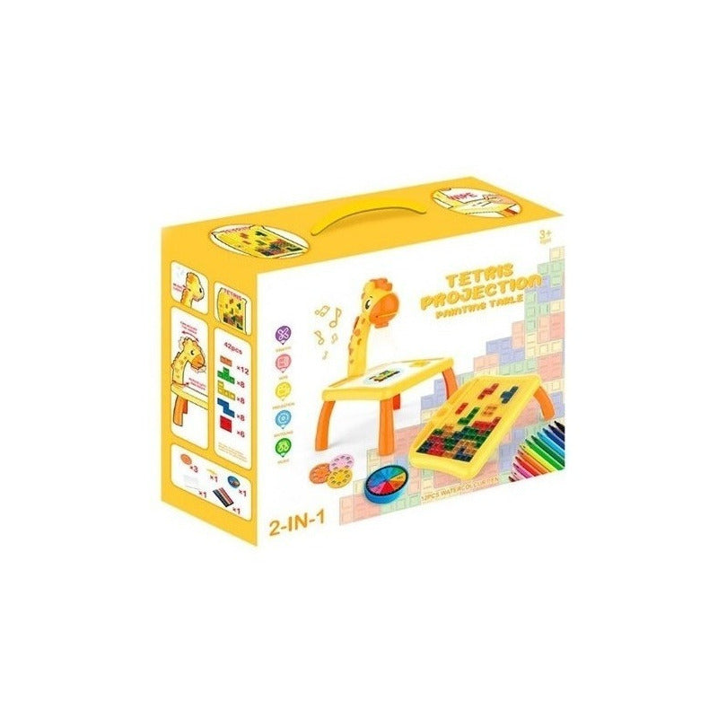 Mesa Proyector De Dibujo Didactica Juego Tetris Grande Jirafa