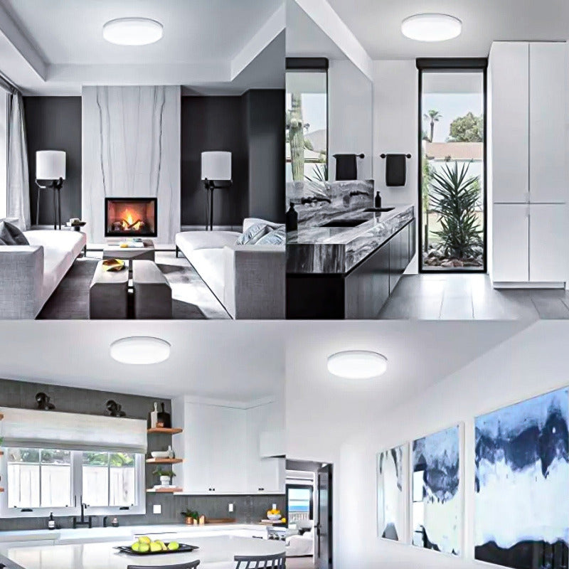 3 Foco Plafon Frameless Led Techo Sobrepuesto 48w Luz Fria