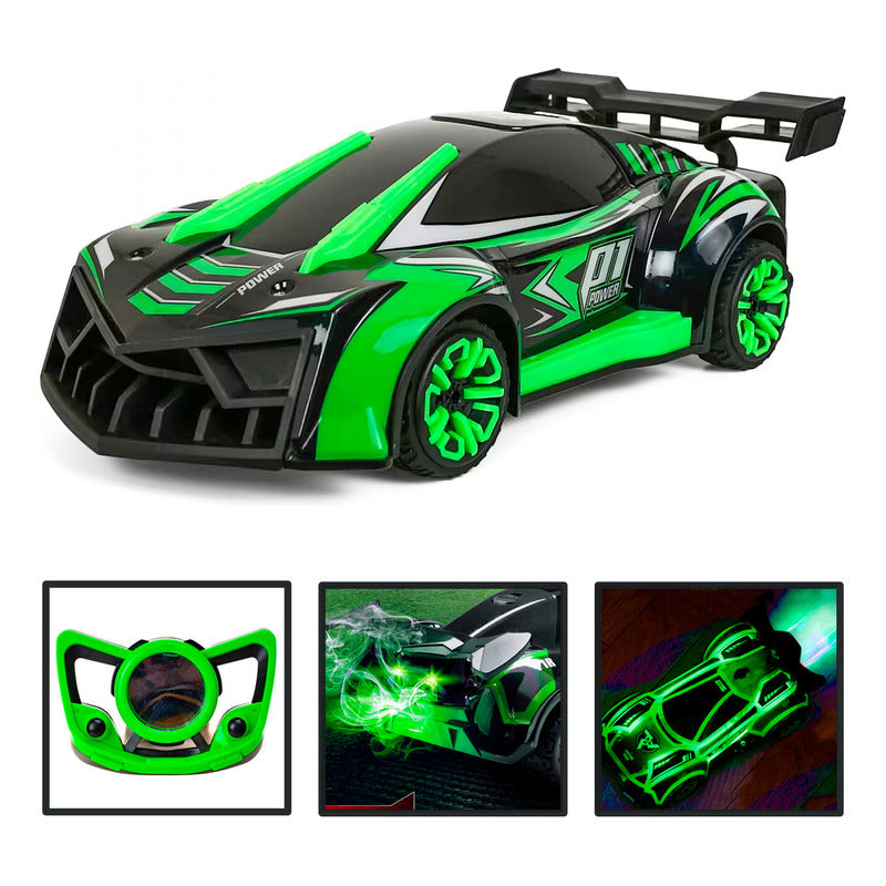 Auto Control Remoto Bugatti Humo 7 Luces Rapido 2.4ghz