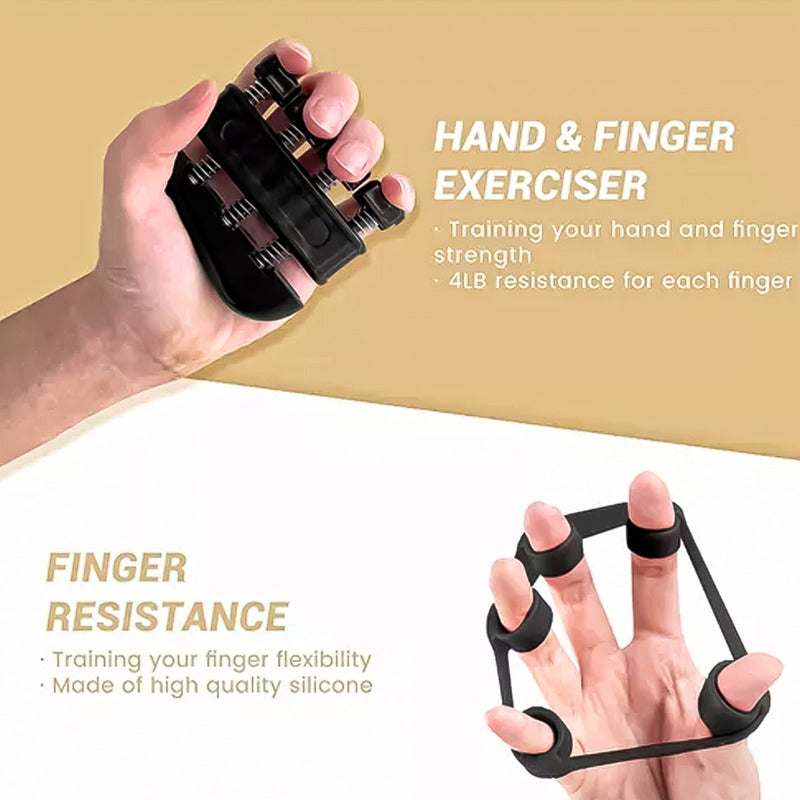 Set Hand Grip Ejercitador Manos Y Antebrazo Fitnics 10-60 Kg