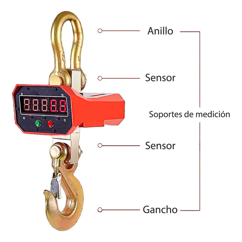 Balanza Romana Pesa Digital 3 Tonelada Con Gancho Industrial