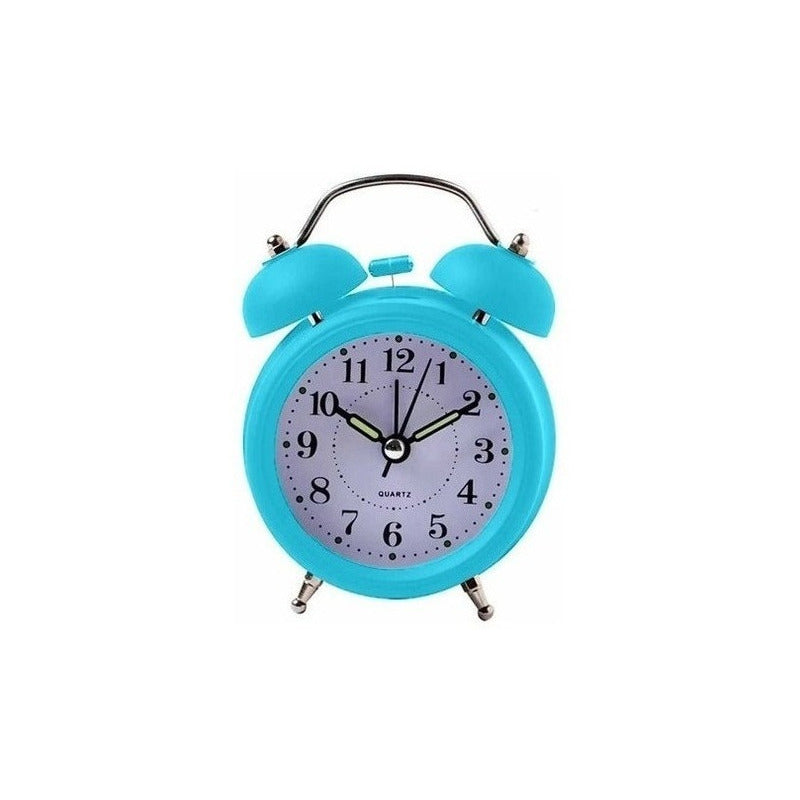 Reloj Despertador Antiguo Metalico Doble Campana Colores