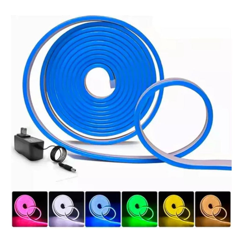 Cinta Led Tira Neon Flex De 5 Metros Luz 12v