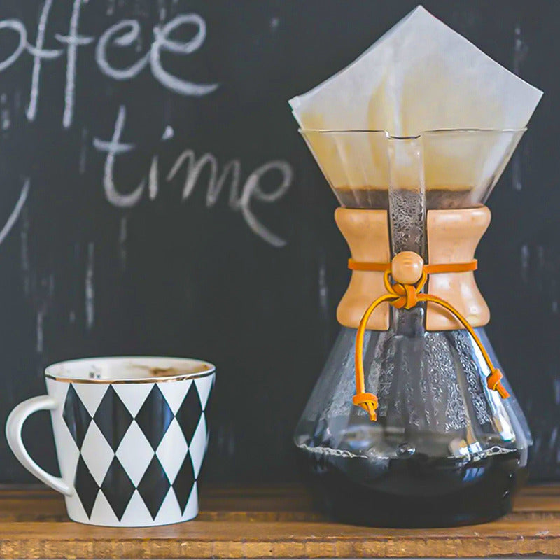 Cafetera Tipo Chemex 800ML Pour Over Por Goteo Vidrio Para Verter