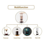 Cafetera Tipo Aeropress Portátil Con Filtros Manual Biancci