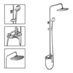 Columna De Ducha Acero Inoxidable Redondo 2 Salidas De Agua