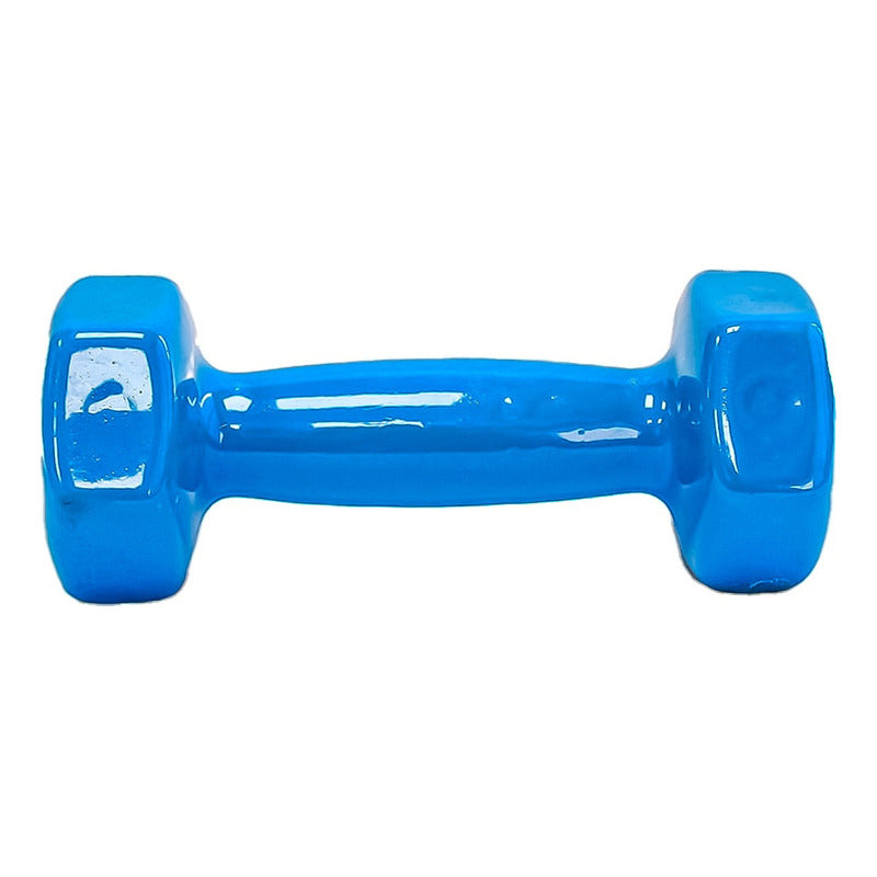 Pesa Mancuerna 2kg Antideslizantes Vinilo Fitness Ejercicios