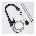 Llave Lavaplatos Extensible Griferia Monomando Cocina Negro