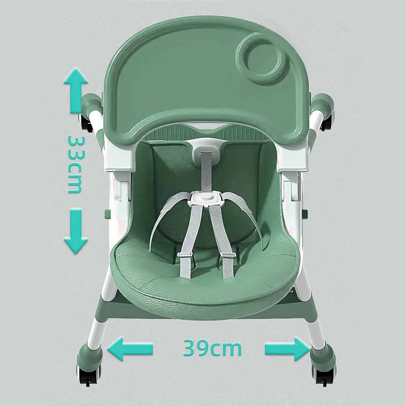 Silla De Bebé Comer Portátil Con Ruedas Kinder