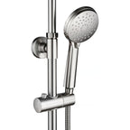 Columna De Ducha Acero Inoxidable Redondo 2 Salidas De Agua