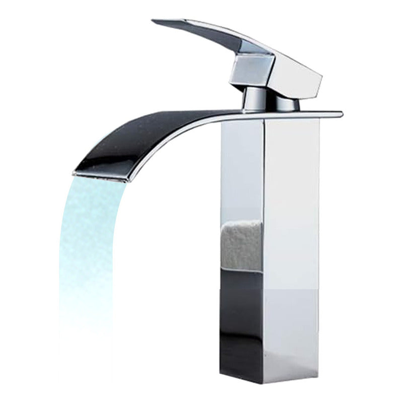 Llave Lavamanos Monomando Cascada Baño De Lujo Acero