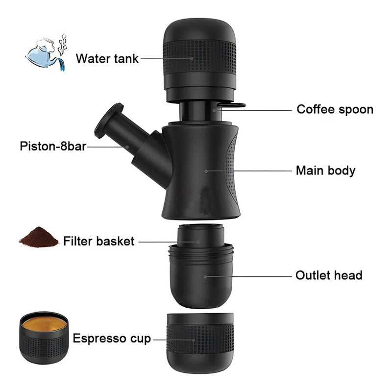Máquina Cafetera Espresso Prensa Manual Capsulas Cafe Molido