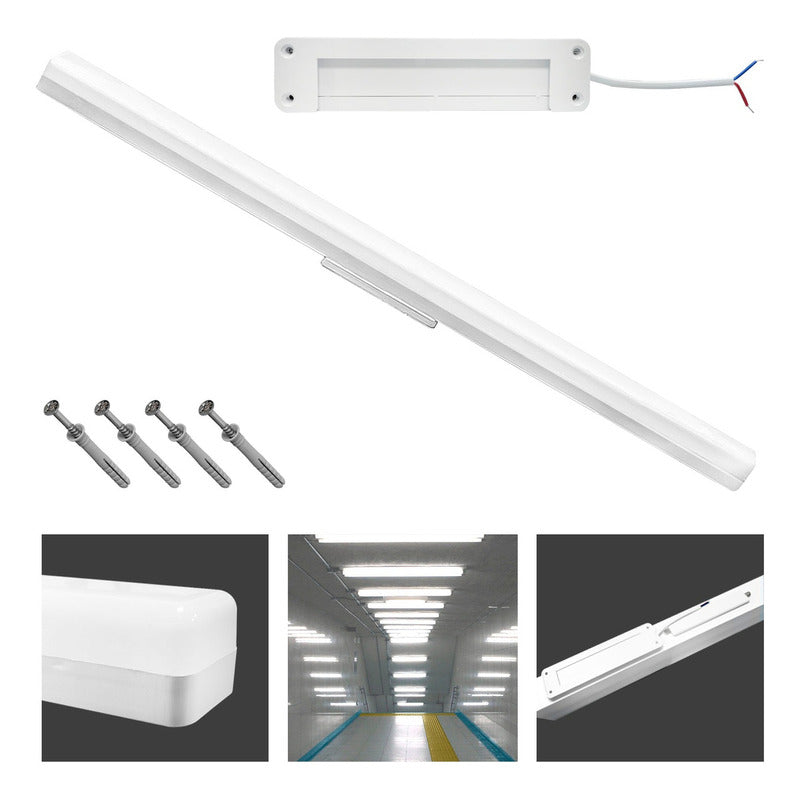 Foco Tubo Led 48w Luminaria Lineal Luz Fría 120cm