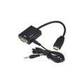 Adaptador Hdmi A Vga Audio 1080p Full Hd Con Cable Auxiliar