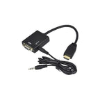 Adaptador Hdmi A Vga Audio 1080p Full Hd Con Cable Auxiliar