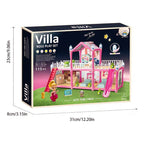 Casa De Muñecas Infantil Mascotas Muebles De 115pcs