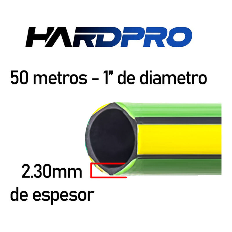 Manguera Riego Jardin 50m 1'' 2.3mm Reforzada Proteccion Uv
