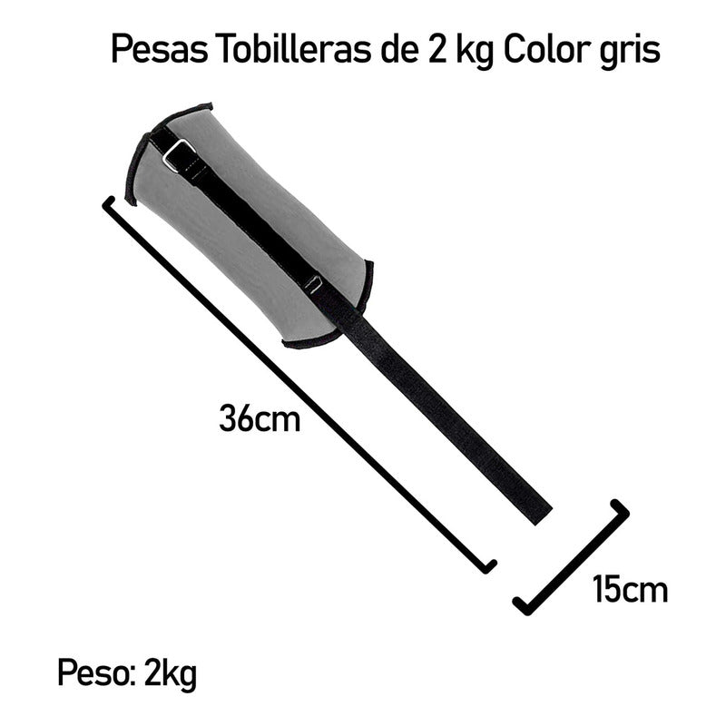 Pesas De Tobillo Par De 2kg C/u Y Muñeca (total 4kg El Par)