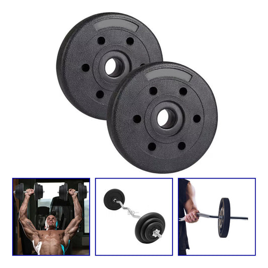 Set 2 Discos Preolímpico Para Pesas 2.5kg C/u Pvc Gym