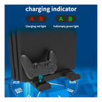 Soporte Vertical Base Para Play Station Ps4 Ventilador Slim Cargador