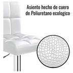 Silla Piso Bar Taburete Respaldo Ecocuero Altura Acolchados