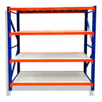 Pack 2 Estante Metálico Rack 200x200x60cm Sin Pernos 800kg
