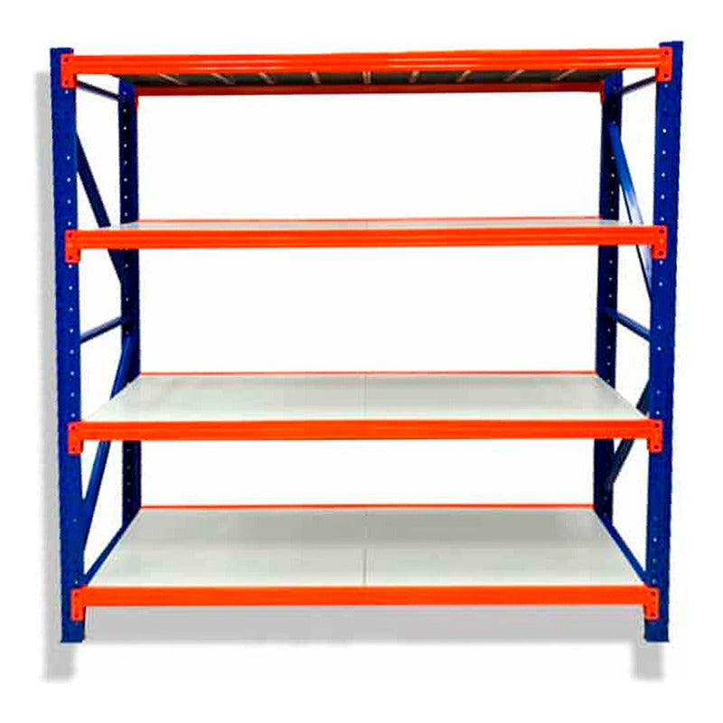 Pack 2 Estante Metálico Rack 200x200x60cm Sin Pernos 800kg