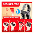 Set Hand Grip Ejercitador Manos Y Antebrazo Fitnics 10-60 Kg