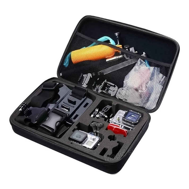 Kit Maleta Gopro Accesorios De Camara Deportiva 28 Piezas