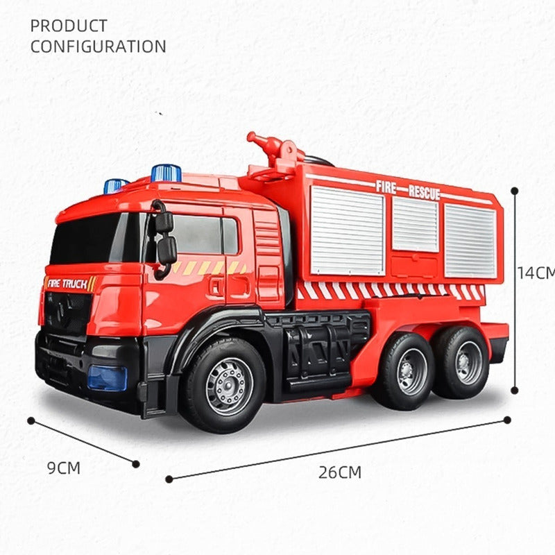 Auto A Control Remoto Bombero Lanza Agua Transformer