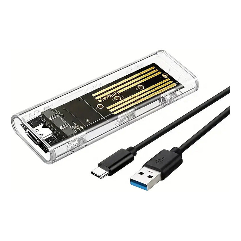 Cofre Ssd M.2 Usb C A Usb 3.1 Case Pcie Nvme 10gbp Acrílico