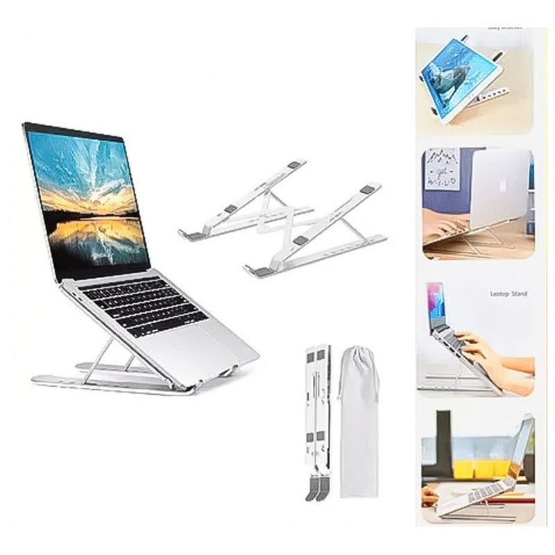 Soporte Portatil Notebook Aluminio Plegable De 7 Niveles