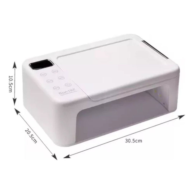 Lampara De Uñas Secadora Led De 350w Tactil Con Posa Mano