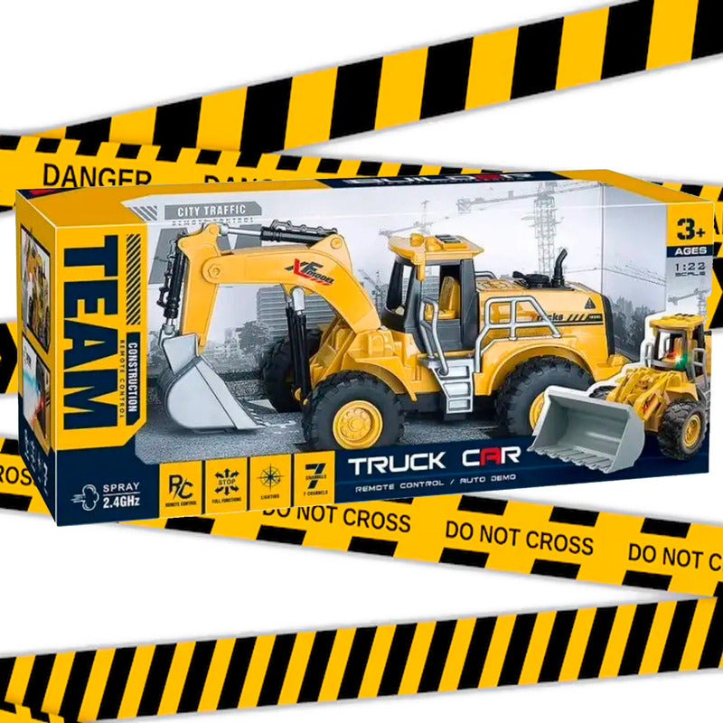 Excavadora Brazo Eléctrico A Control Sonido Humo Luz