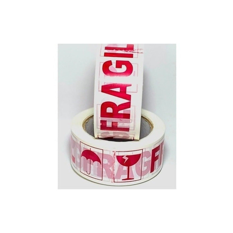 Pack 12 Cinta Embalaje Fragil De 50 Metros 50 Micrones 48mm