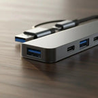 Hub Usb 7 En 1 Adaptador Usb C Puertos Usb3.0/5w Pd/usb-c Mac Multipuertos
