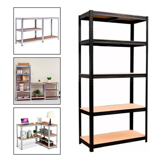 Estante Metalico 180x90x40 Oficinas Organizador Negro