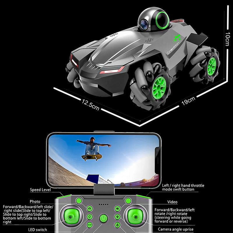 Auto Explorador Con Camara A Control Remoto Hd 4x4 360° Wifi