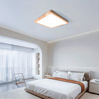 3 Foco Plafon Led Cuadrado Sobrepuesto 36w Luz Fria Madera