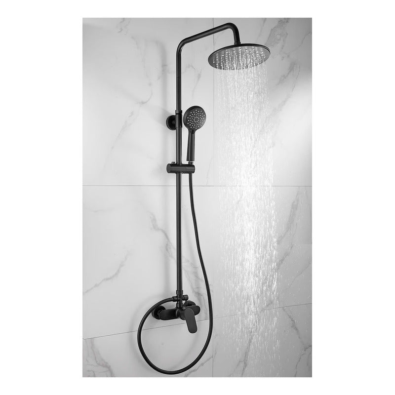 Columna De Ducha Acero Inoxidable Redondo 2 Salidas De Agua