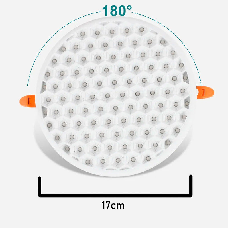 Foco Led Embutido Redondo Panel Luz Fría Blanco Abeja 24w
