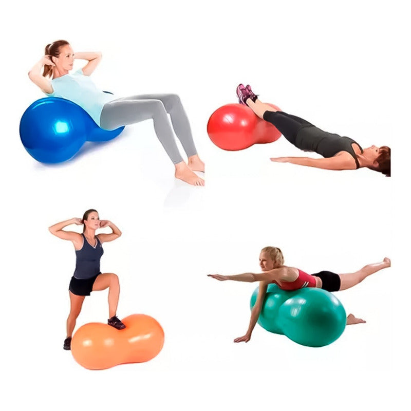 Pelota Ovalada Pilates Mani 45x90cm Yoga Inflador Incluido