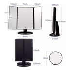 Espejo Con Luces Maquillaje Aumento 3x 24 Led 4 Pilas Aaa